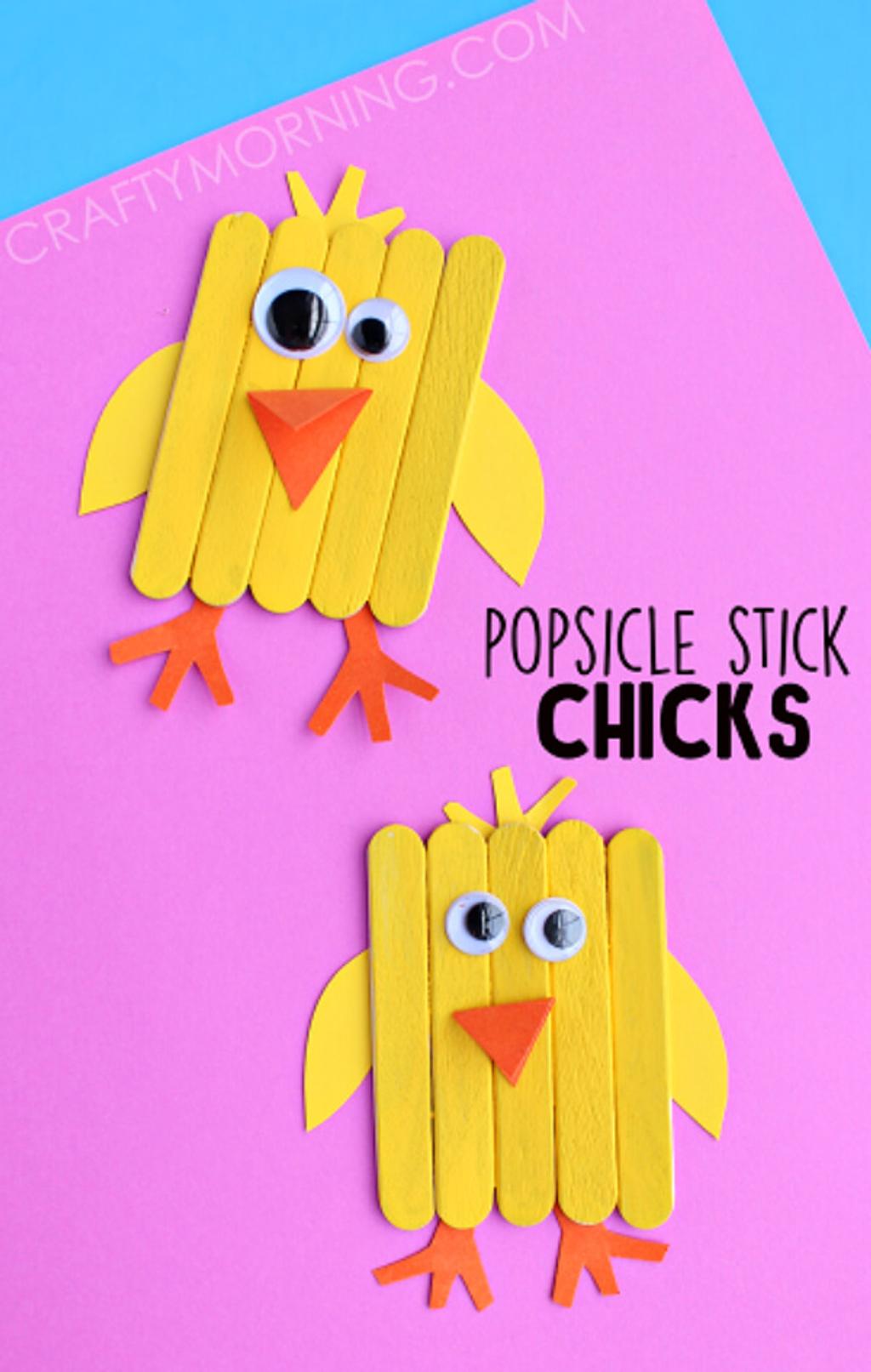 15 bricolages d'oiseaux en bâtons de popsicle