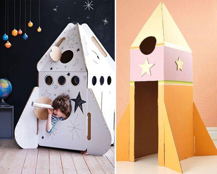 15 constructions en boites de carton pour les enfants