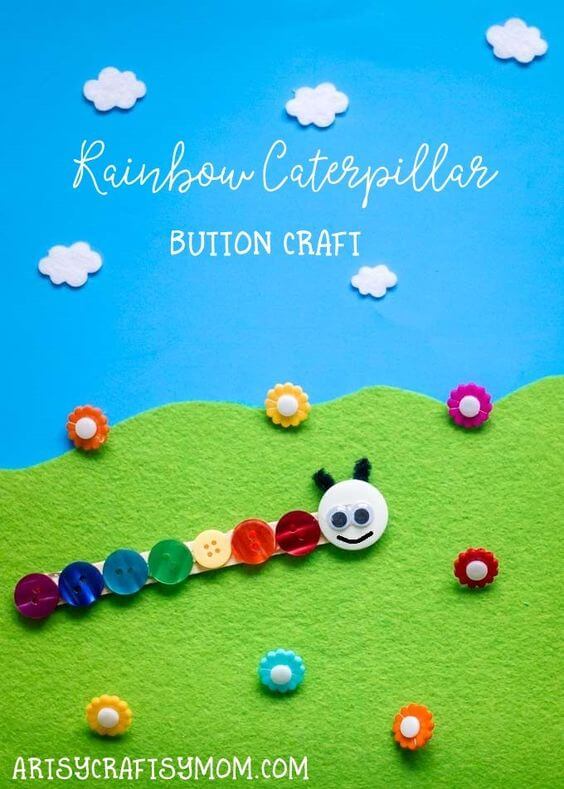 20 propositions de bricolages pour enfants à faire avec des boutons