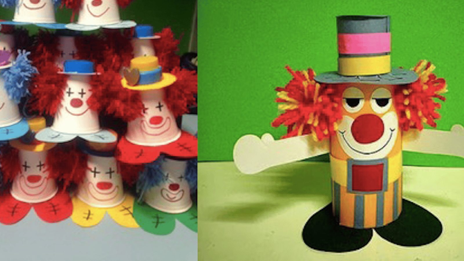 13  bricolages sur le thème des clowns