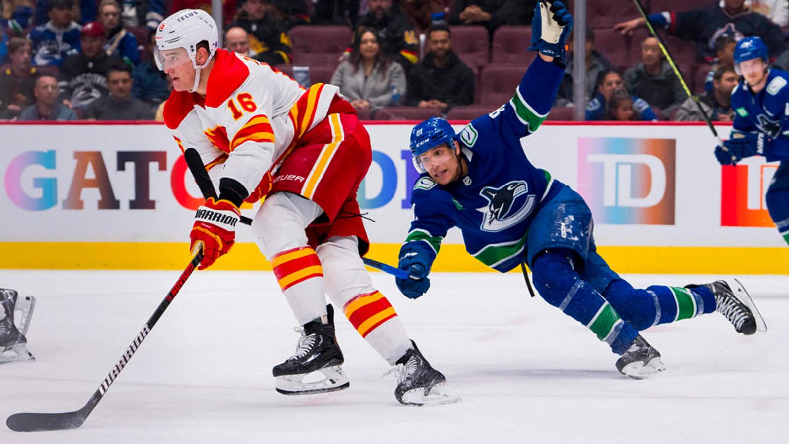 Canucks acquire Nikita Zadorov from Flames in rare trade between divisional rivals