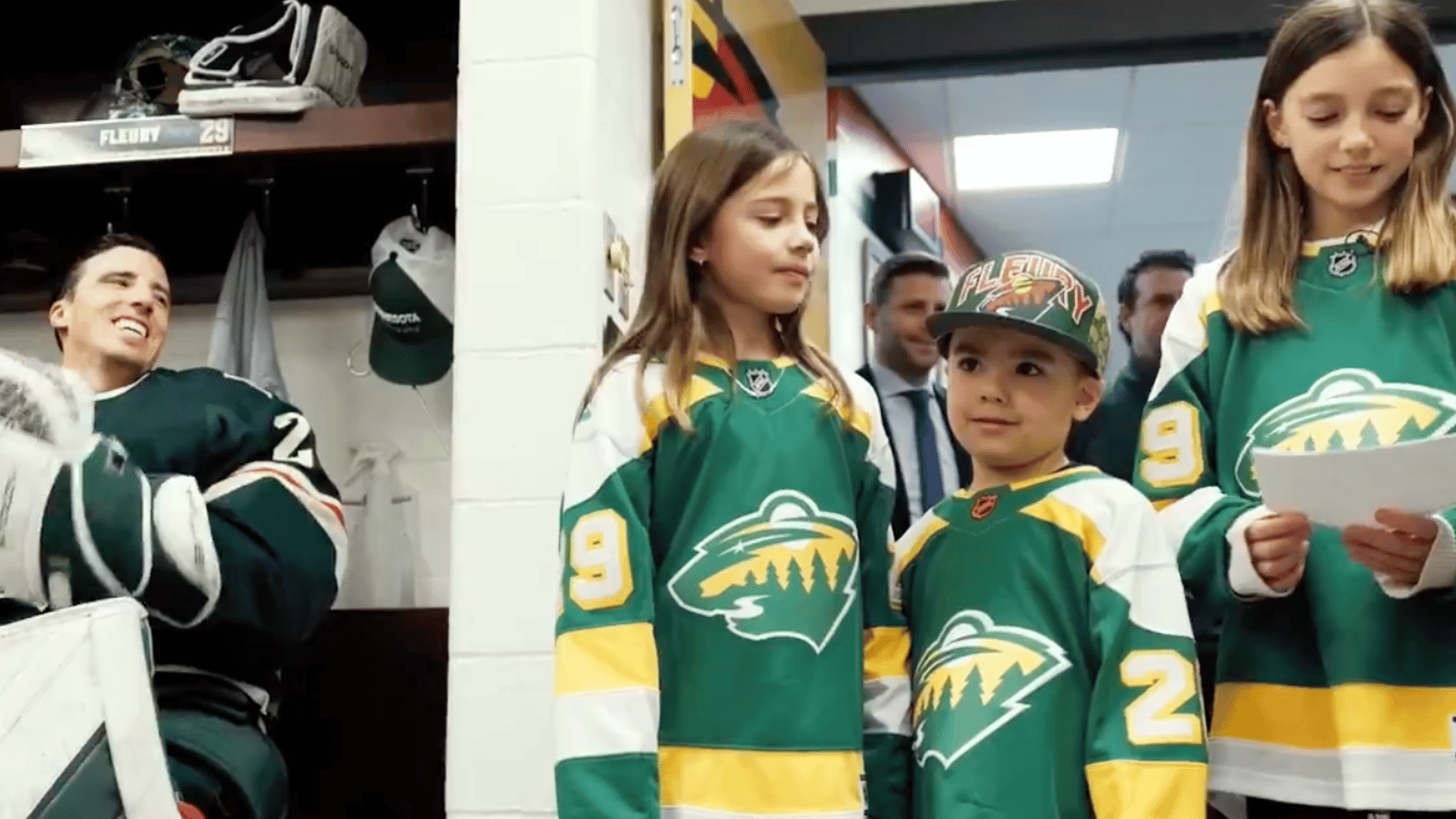 Marc-Andre Fleury's kids steal the show