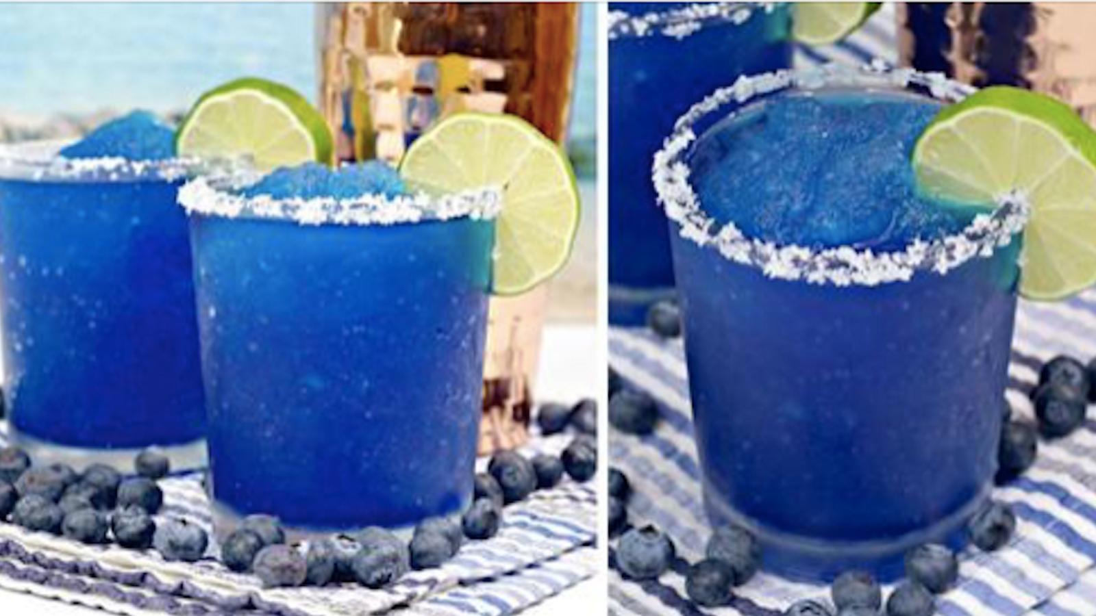 Magnifique Margarita glacée aux bleuets