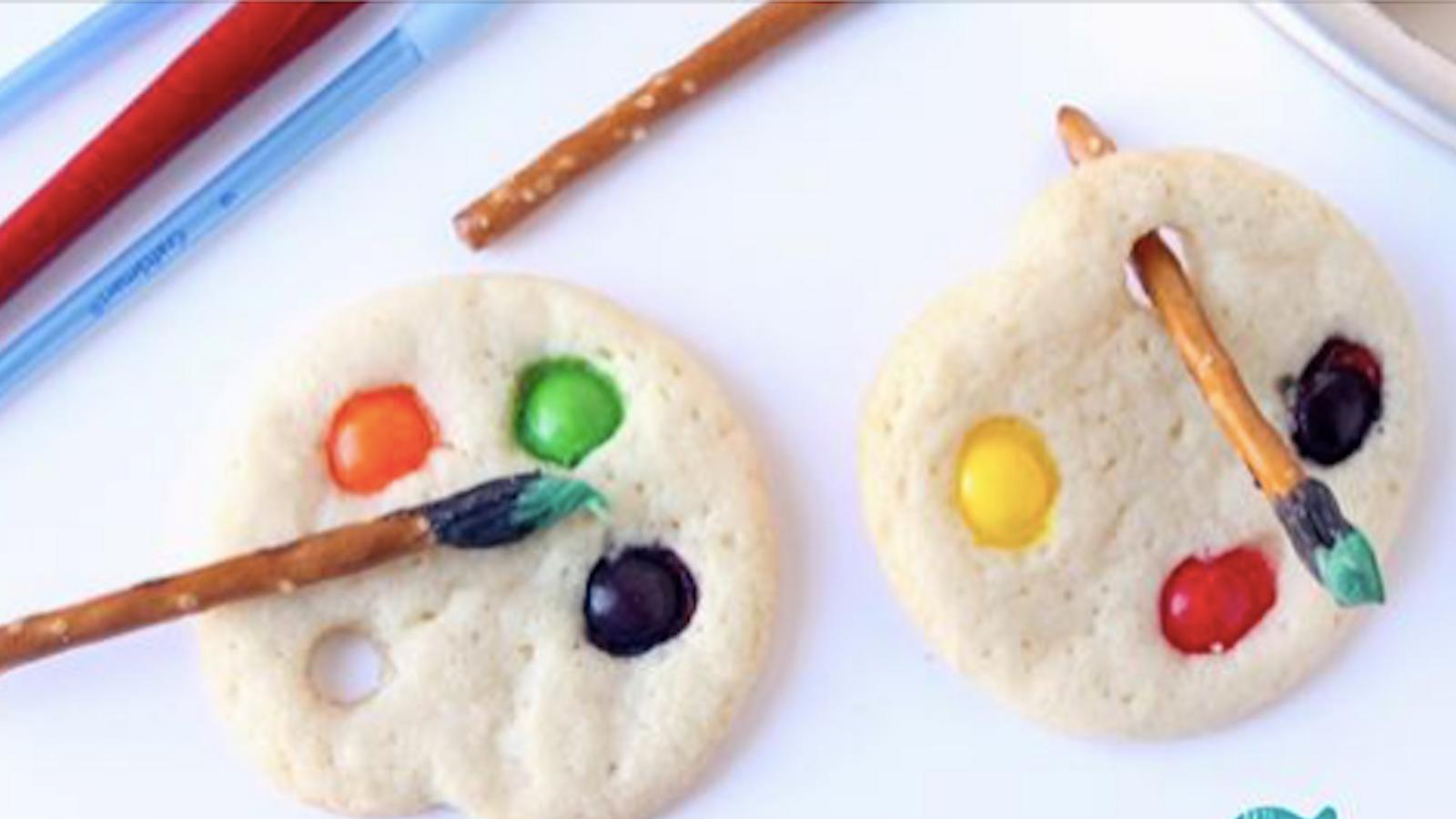 Adorables biscuits « palettes d’artiste »