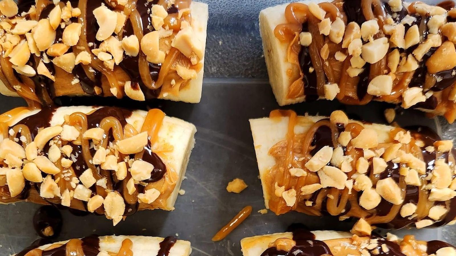 Gourmandes barres Snickers aux bananes
