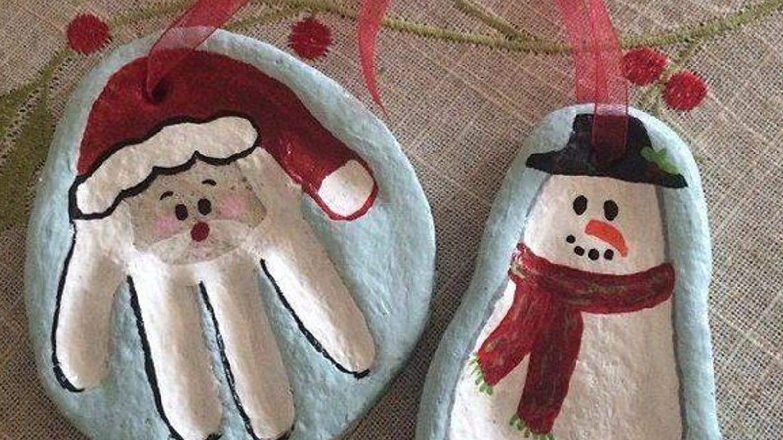 Père Noël et Bonhomme de Neige en pâte de sel