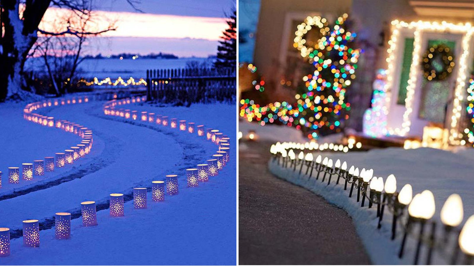 Créez une ambiance chaleureuse pour Noël à l'aide de lumières extérieures 