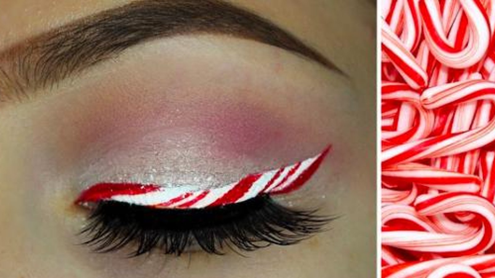 Le maquillage en canne de bonbon est LA tendance de l'heure pour Noël!