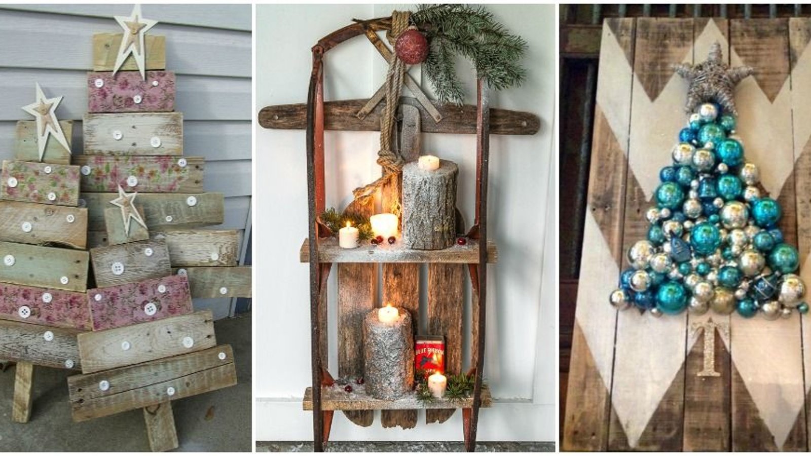 12 décorations de Noël faciles à faire à l'aide de palettes de bois