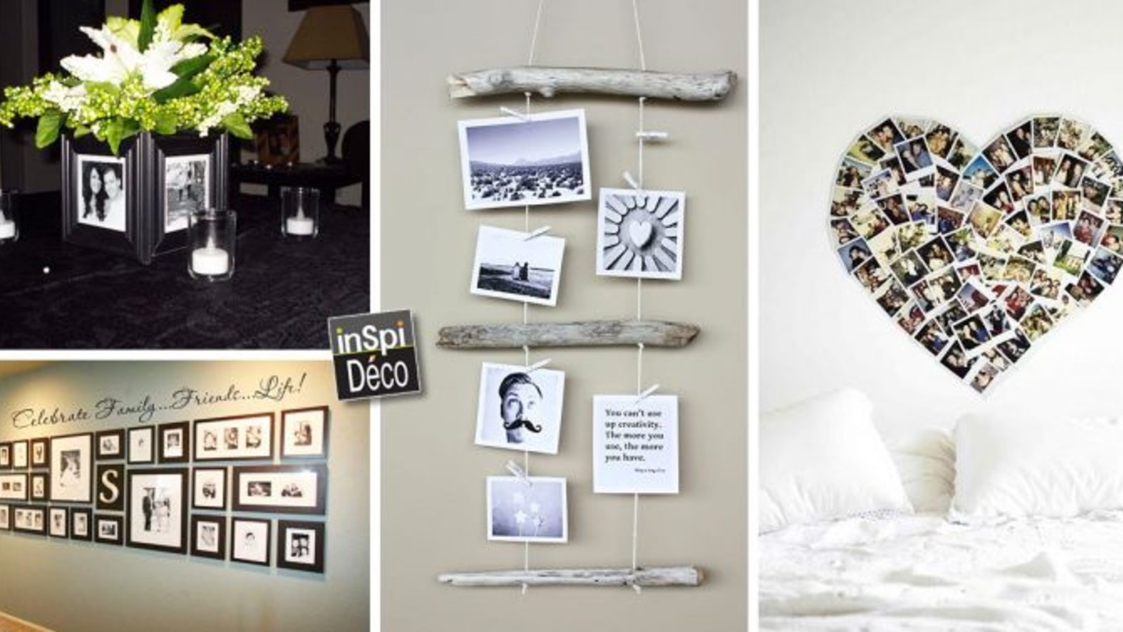 20 façons de décorer votre maison de manière originale avec vos photos!