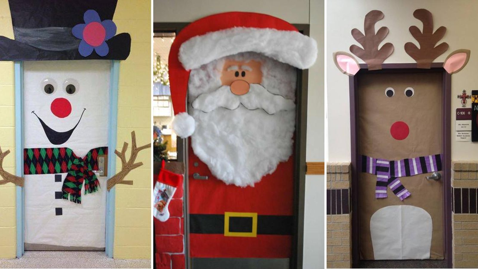 10 belles idées pour décorer votre porte pour Noël