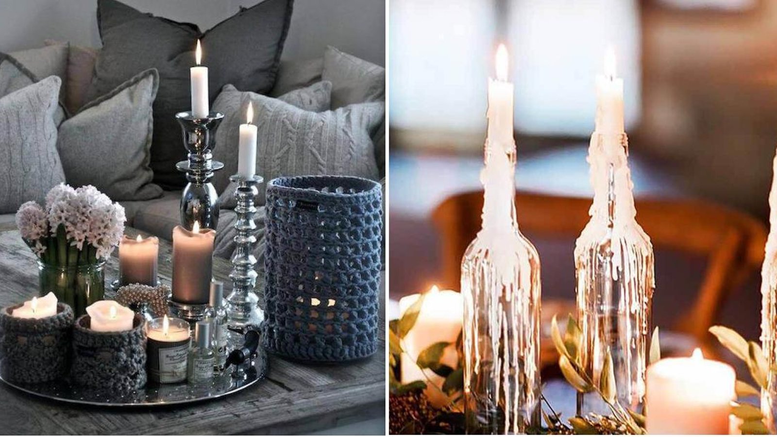 20 arrangements à faire avec des bougies pour décorer chaque pièce de la maison