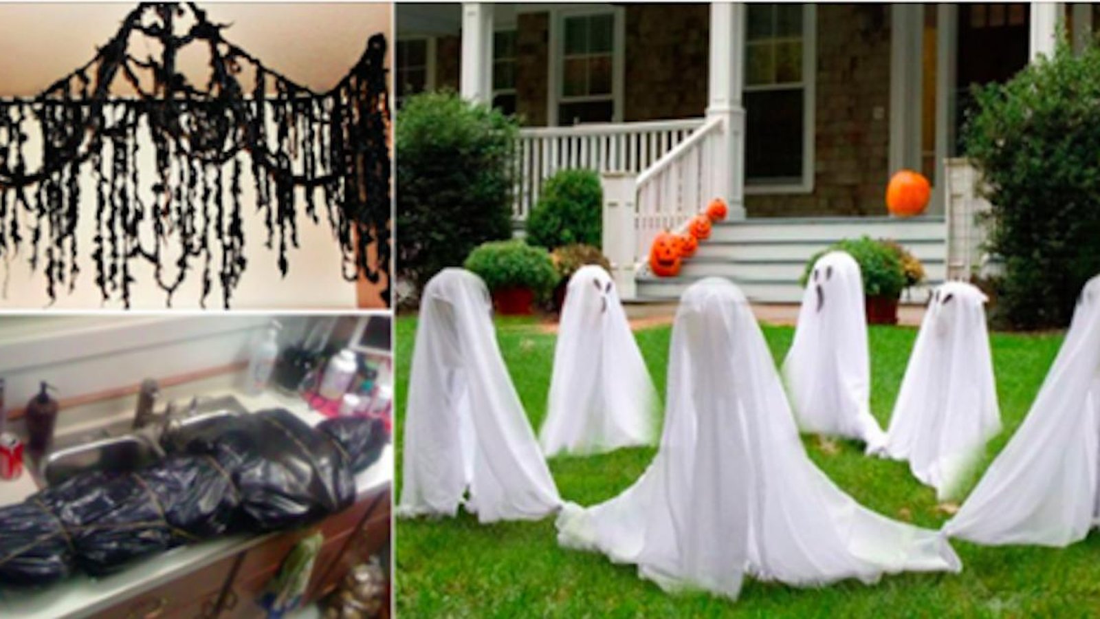 13 idées de décorations d'Halloween à fabriquer à partir de simples sacs-poubelle