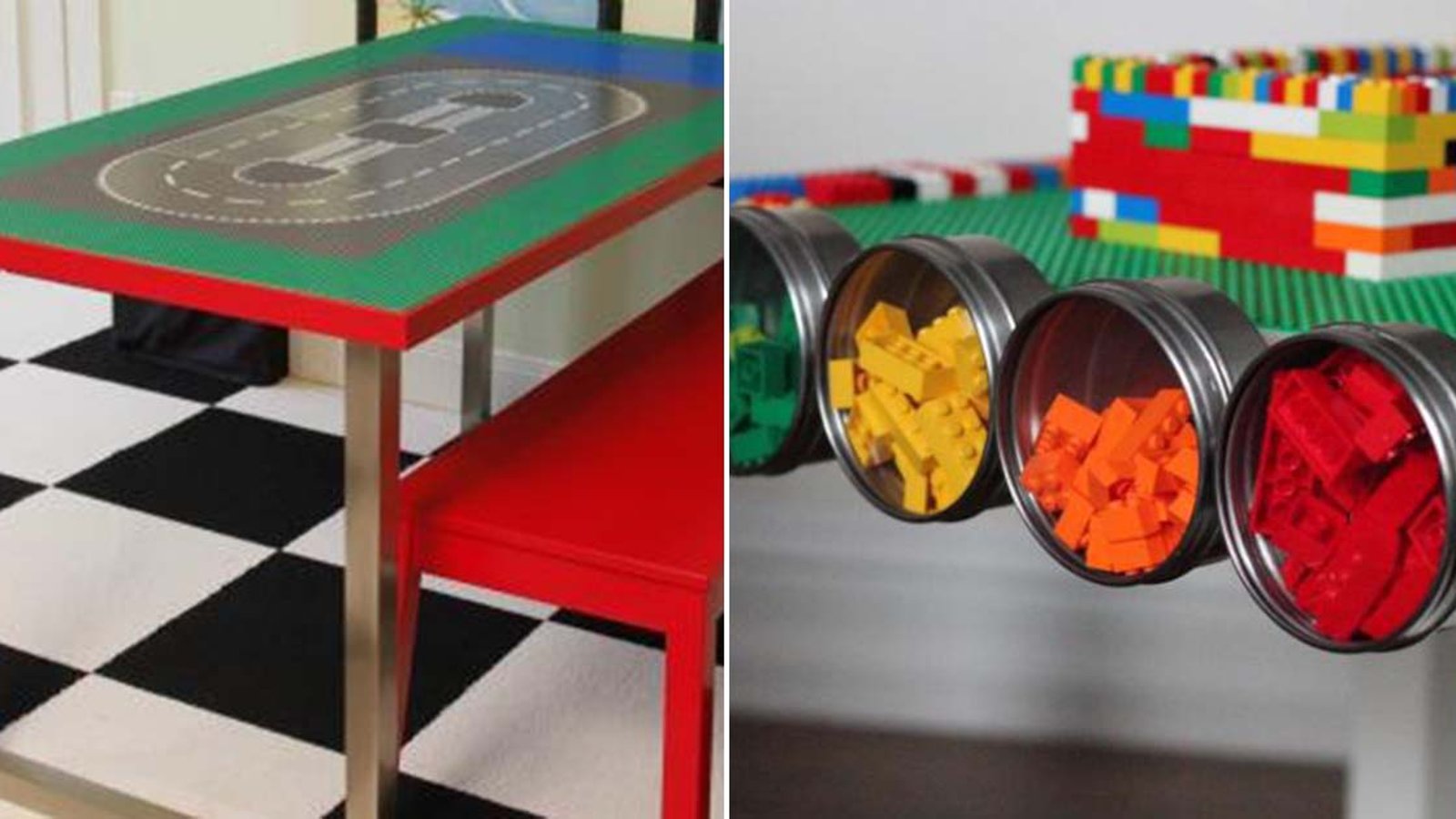 12 tables avec rangement pour les VRAIS FANS de blocs Lego! Et vous avez probablement TOUT ce qu'il faut à la maison!!