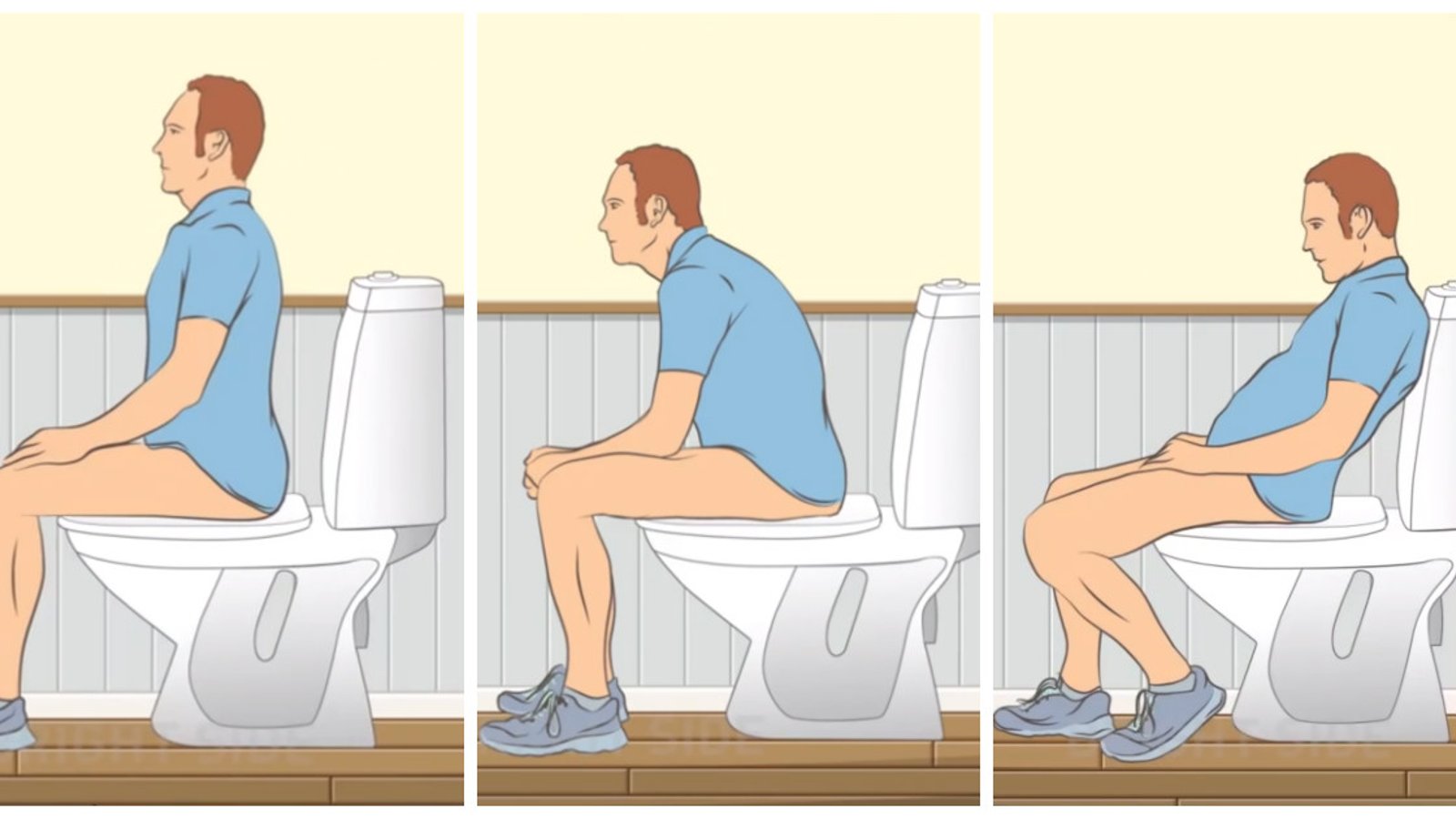 Si vous vous assoyez comme ça à la toilette, vous vous y prenez mal! Voici pourquoi!