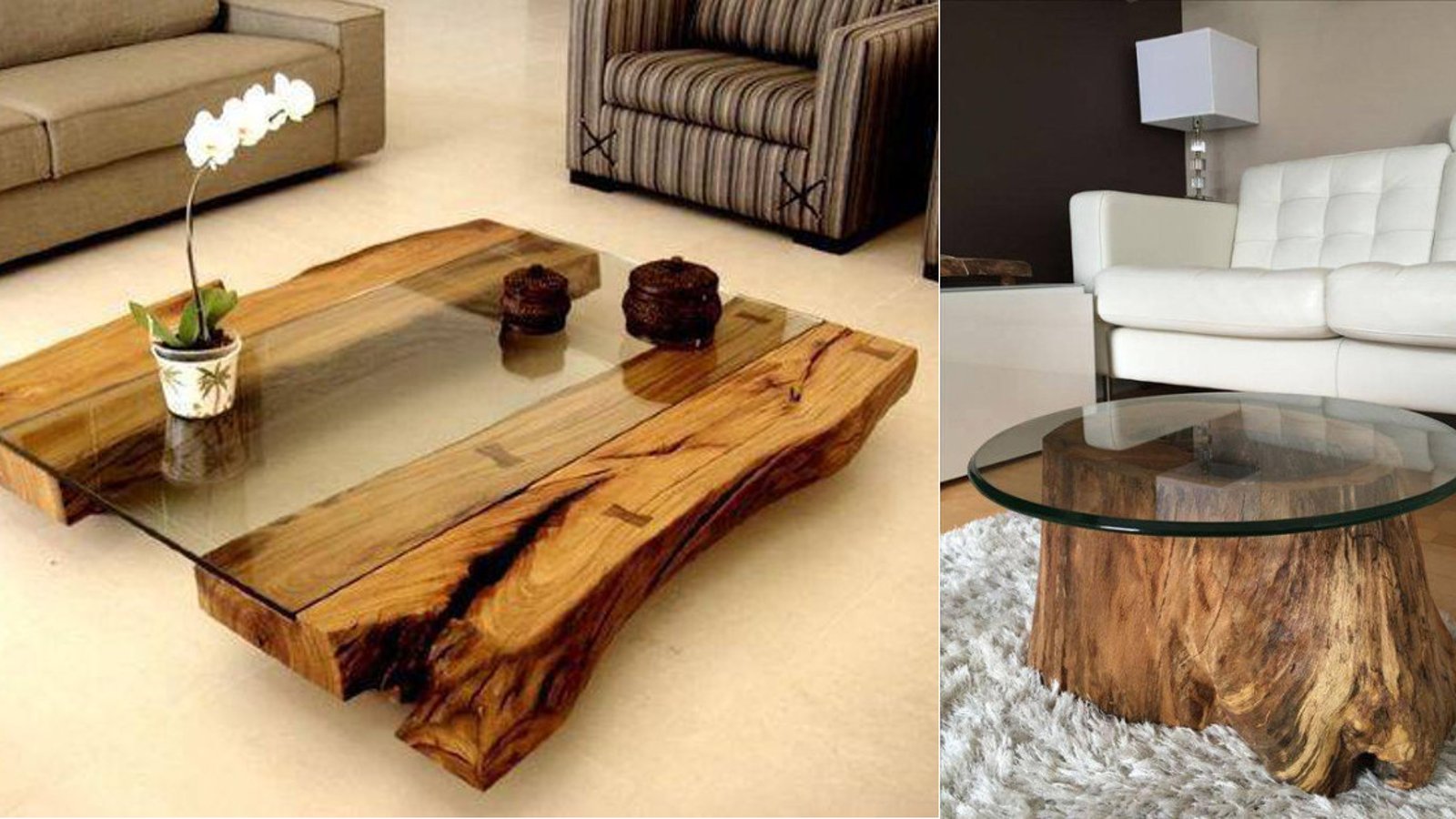 14 modèles de table basse en bois brut qui vous inspireront
