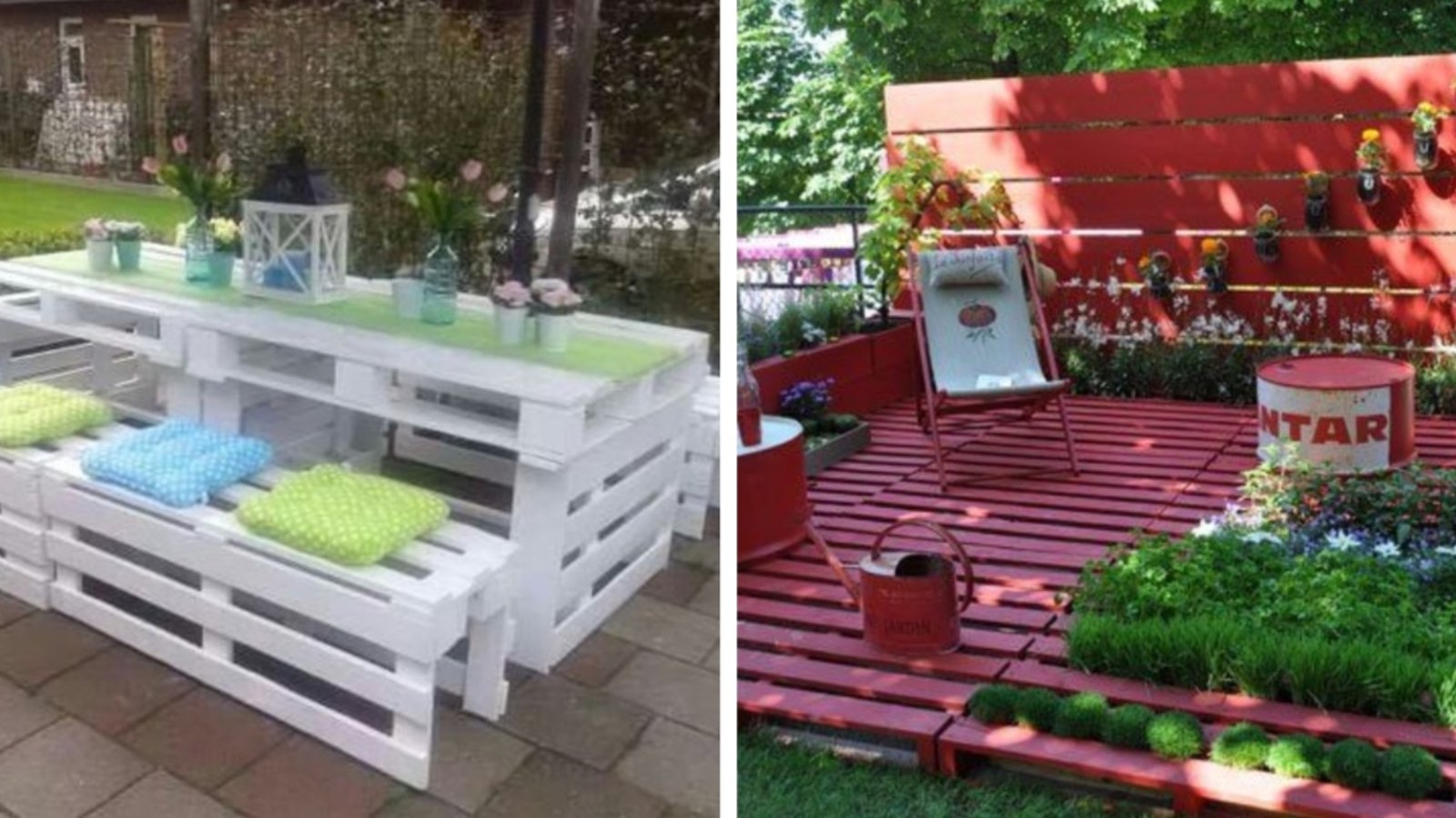 20 idées pour décorer votre jardin à l'aide de palettes de bois 