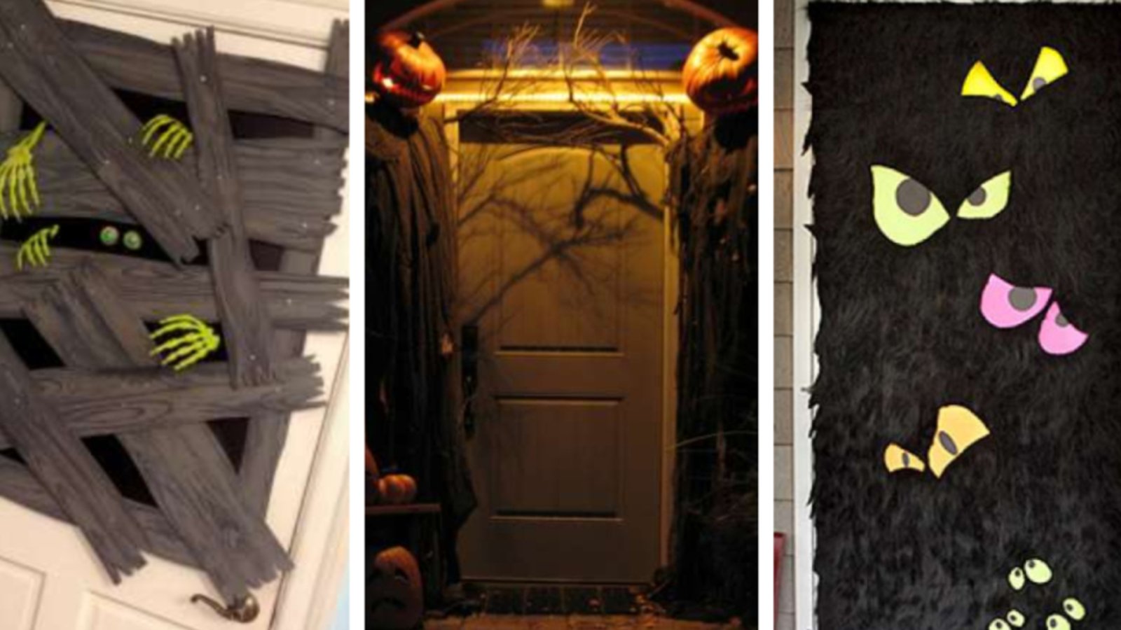13 idées déco d'Halloween pour les portes d'entrée 