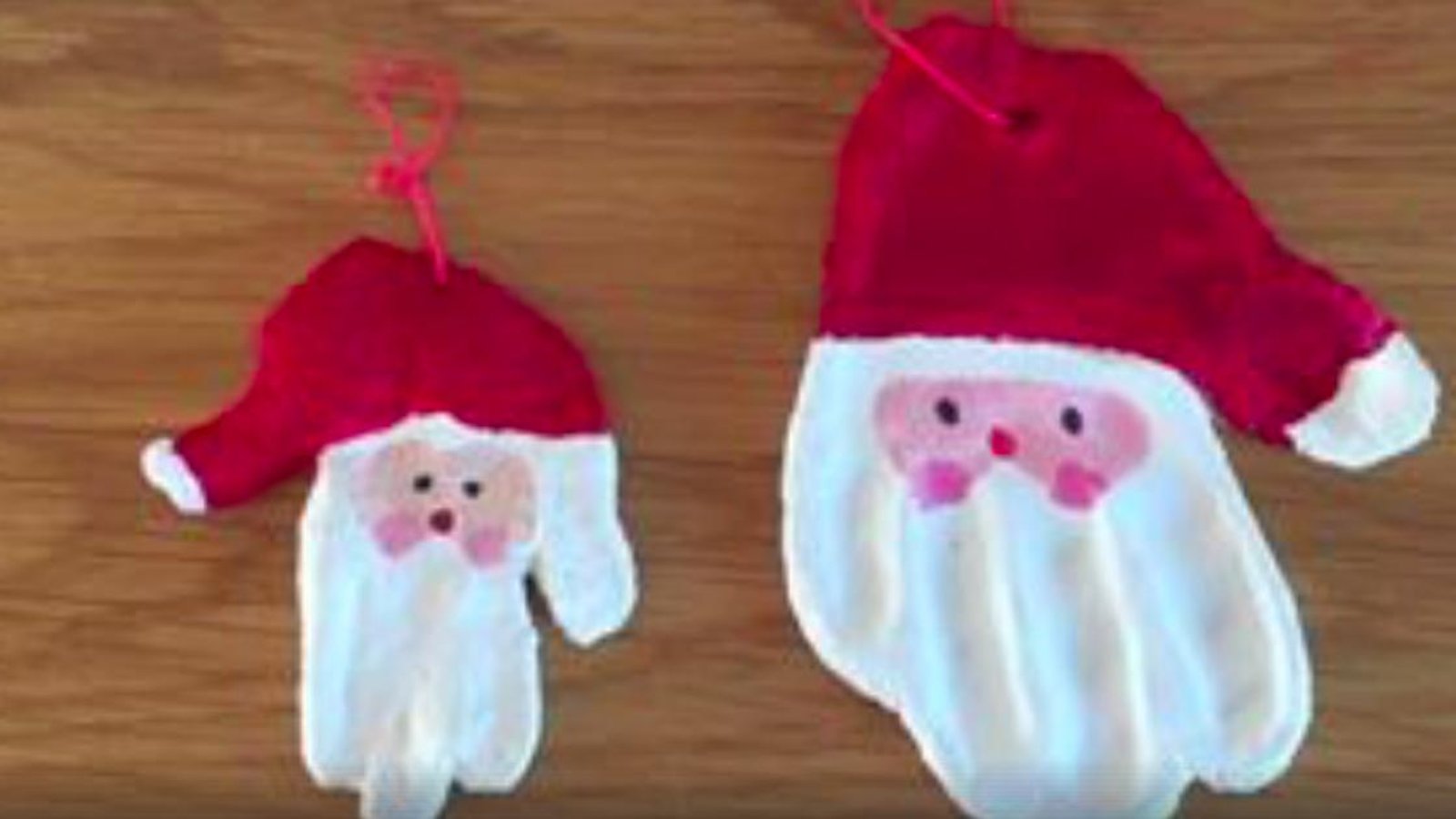 Comment faire un père Noël en pâte à sel à partir de l'empreinte de votre enfant