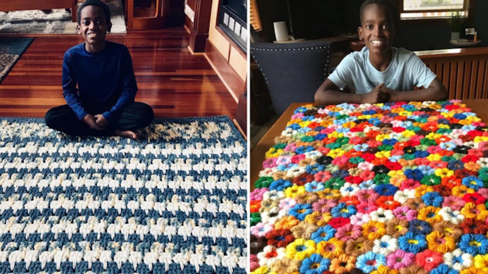 À 11 ans, il maitrise l’art du tricot comme pas un et fait preuve d’une grande générosité!