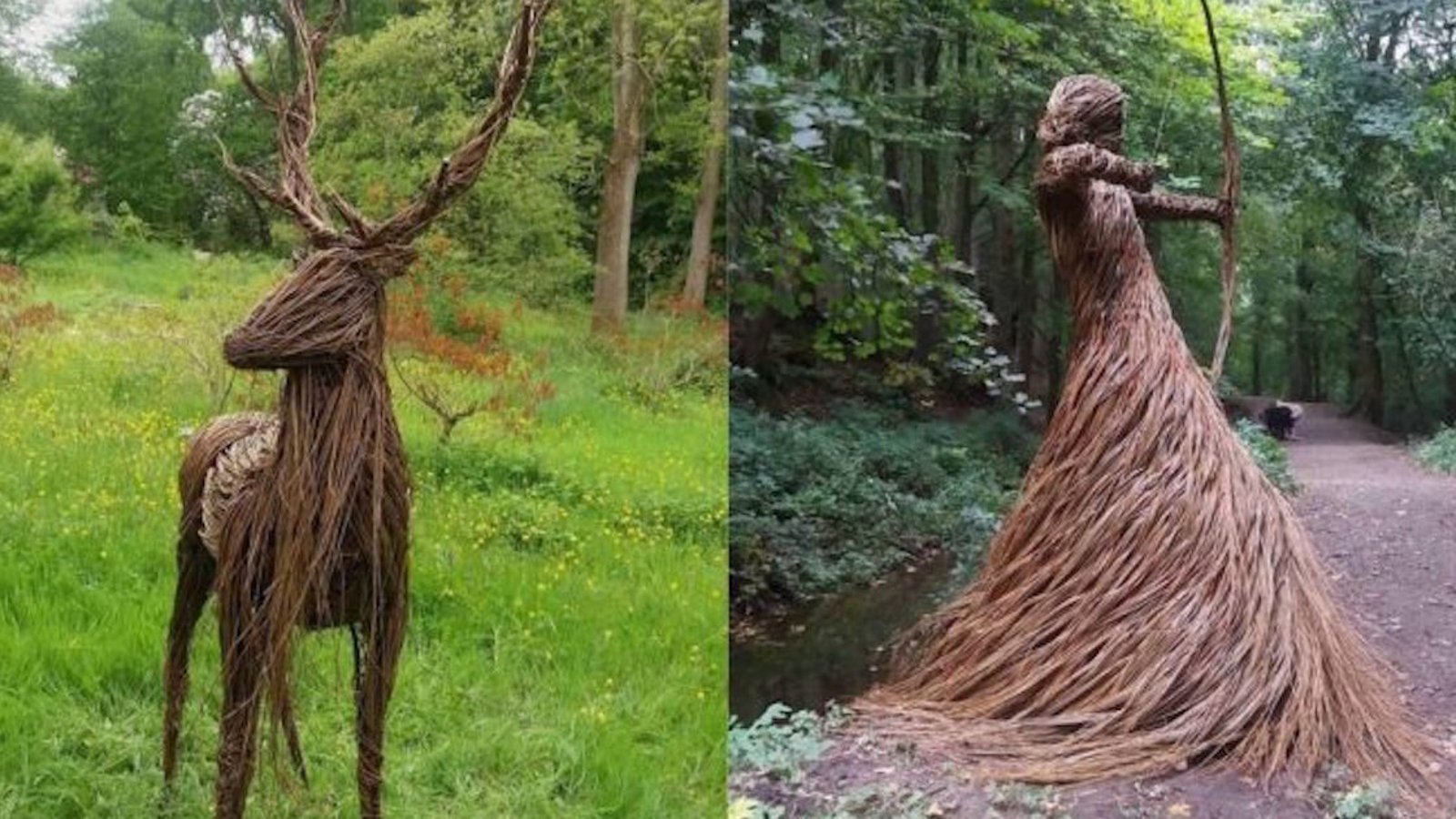 Cette artiste réalise des oeuvres en tressant des branches de saule