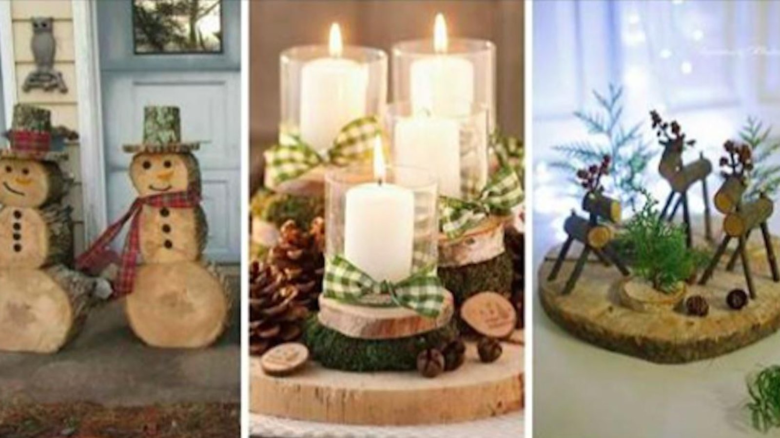 17 décorations de Noël que vous pouvez réaliser avec des rondins de bois