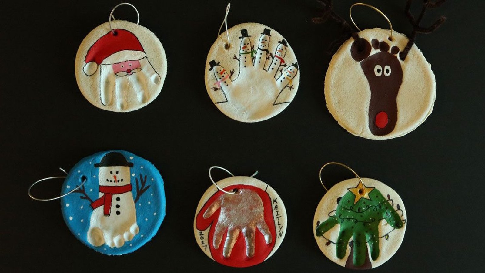10 inspirations pour réaliser des décorations « empreintes » en pâte à sel pour Noël!