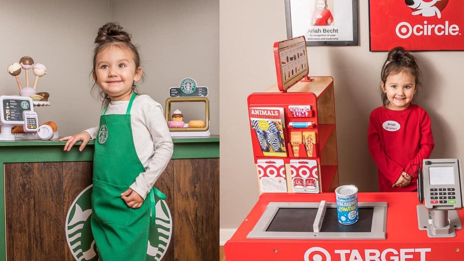 Une mère a fabriqué un mini Starbucks et un mini Target pour sa fille