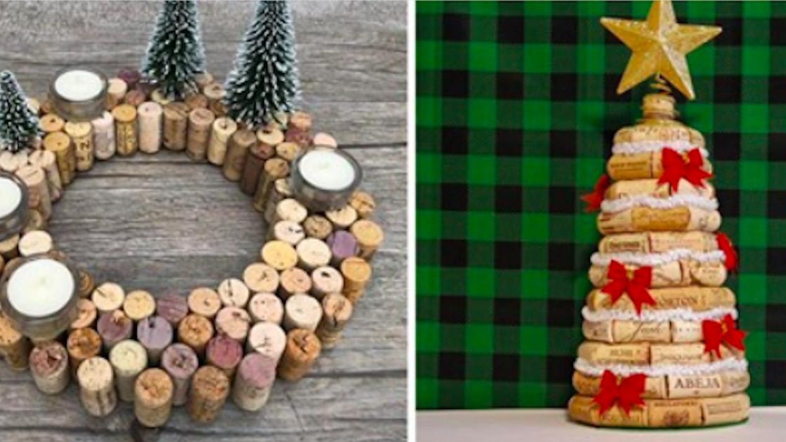 8 décorations de Noël avec des bouchons de liège
