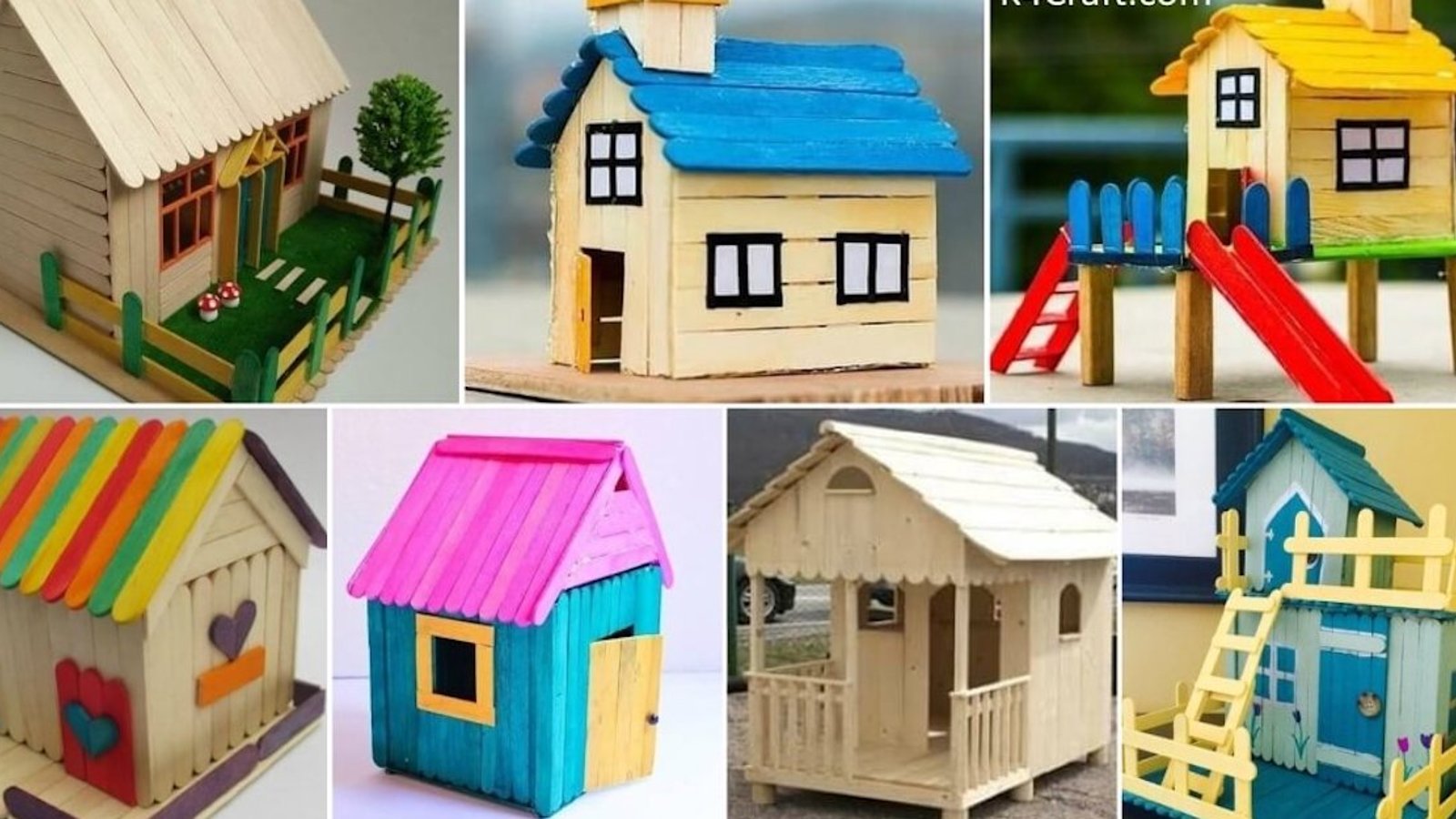 10 modèles de maisons en bâtons de popsicles pour inspirer vos bricolages