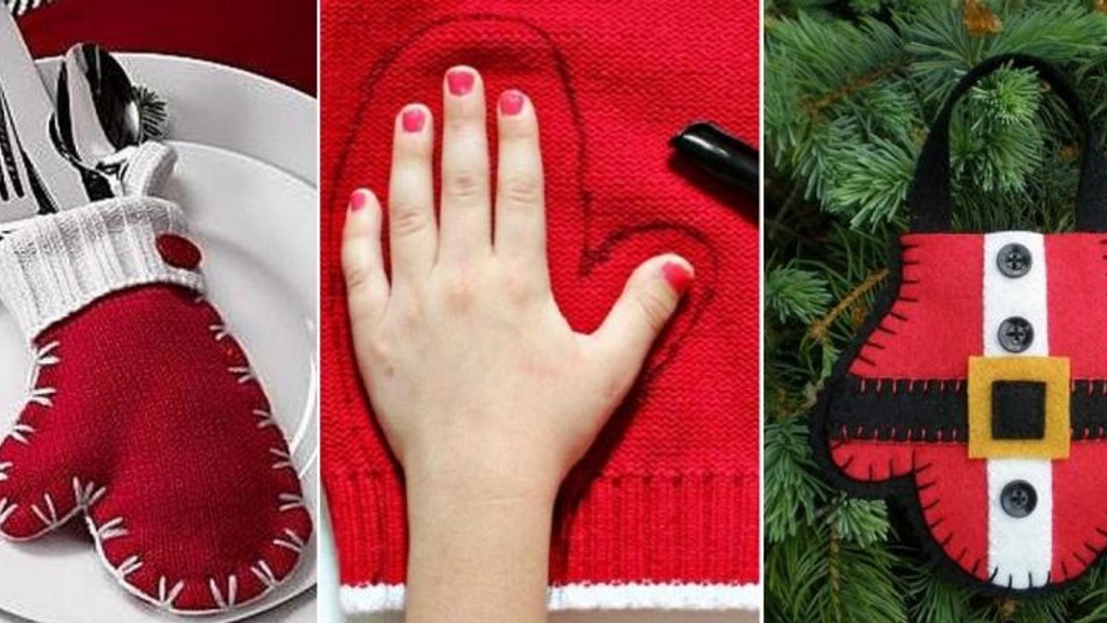 Bricoler les mitaines du Père Noël pour décorer Noël! 8 belles idées à voir!