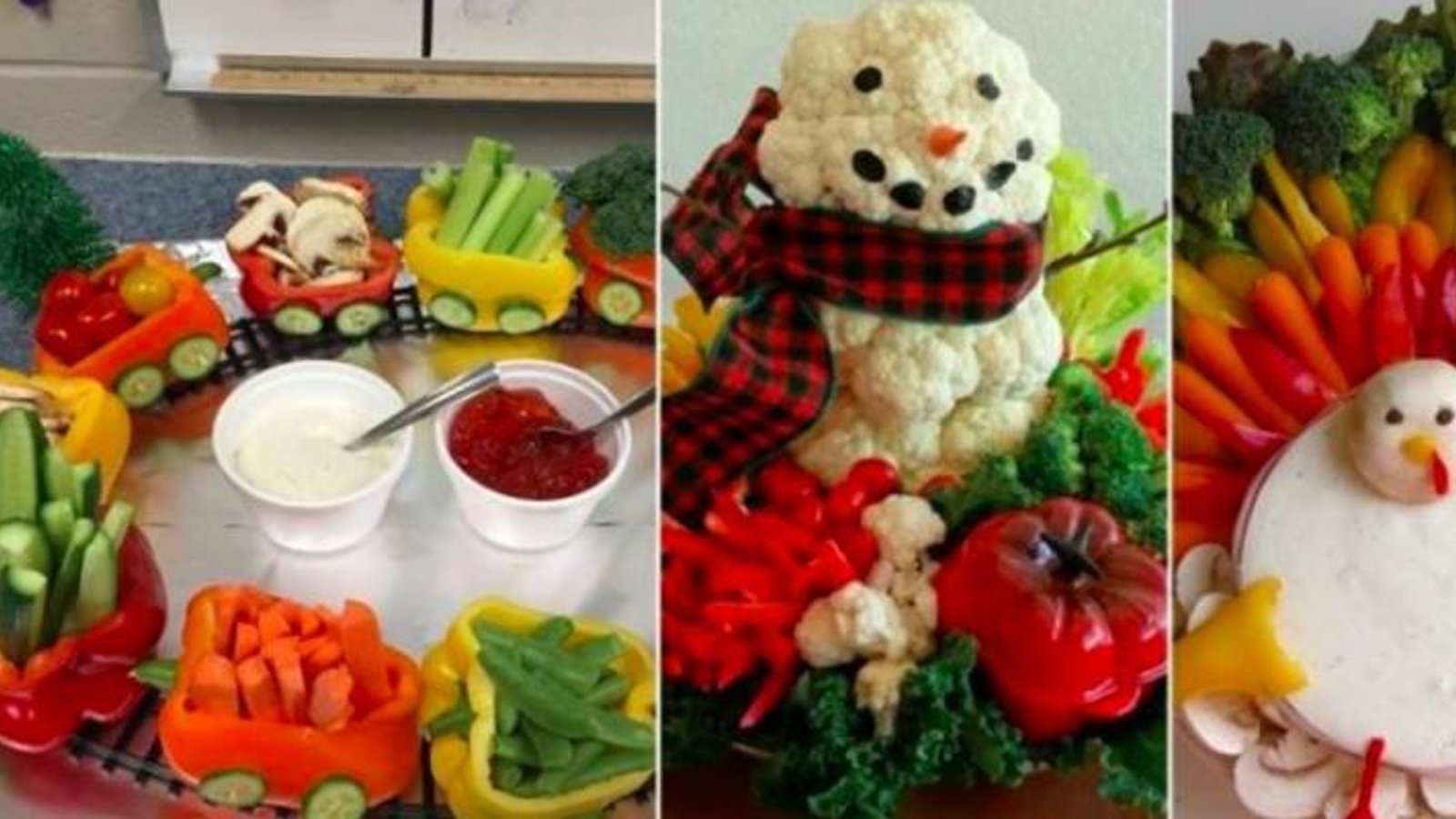 14 incroyables plateaux de légumes, faciles à monter pour Noël! 