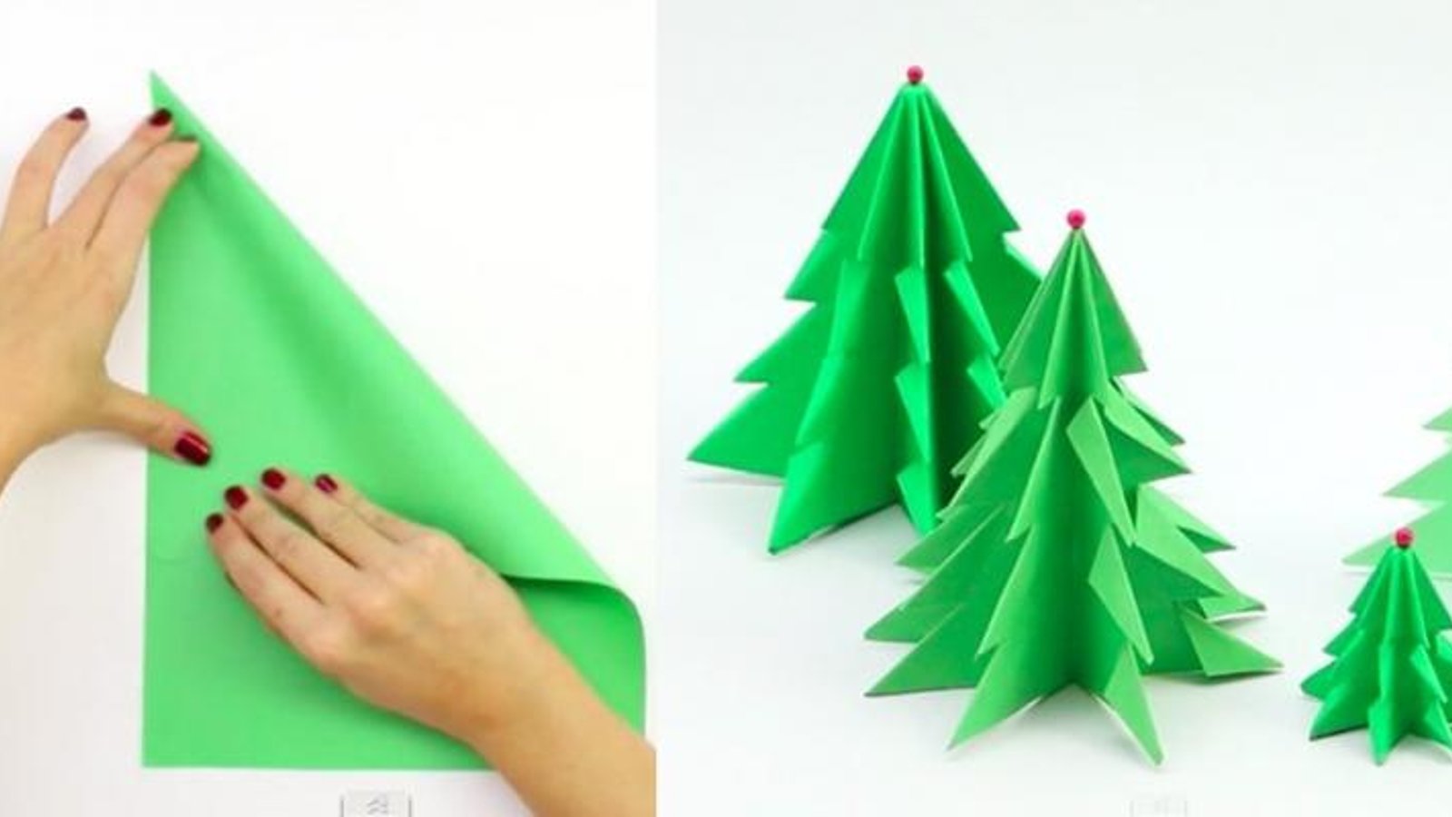 Bricolez de magnifiques sapins de Noël avec les enfants, à partir de simples feuilles de papier! 