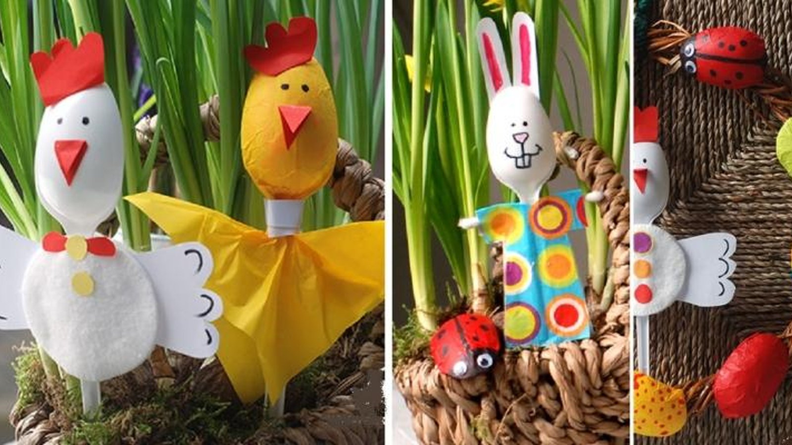 5 ADORABLES bricolages de Pâques les pour enfants, à faire avec des cuillères de plastique! 