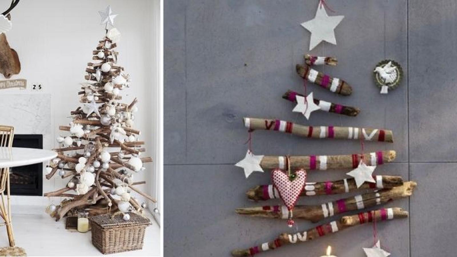 25 inspirations pour fabriquer soi-même un sapin de Noël, avec des branches! 