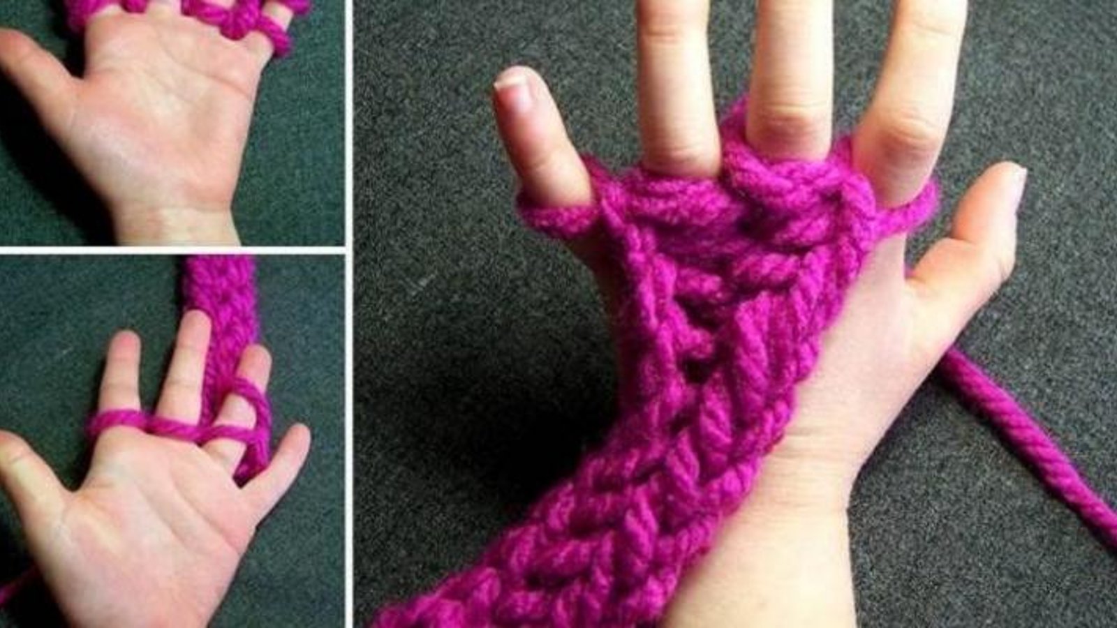 Tricoter avec les doigts!