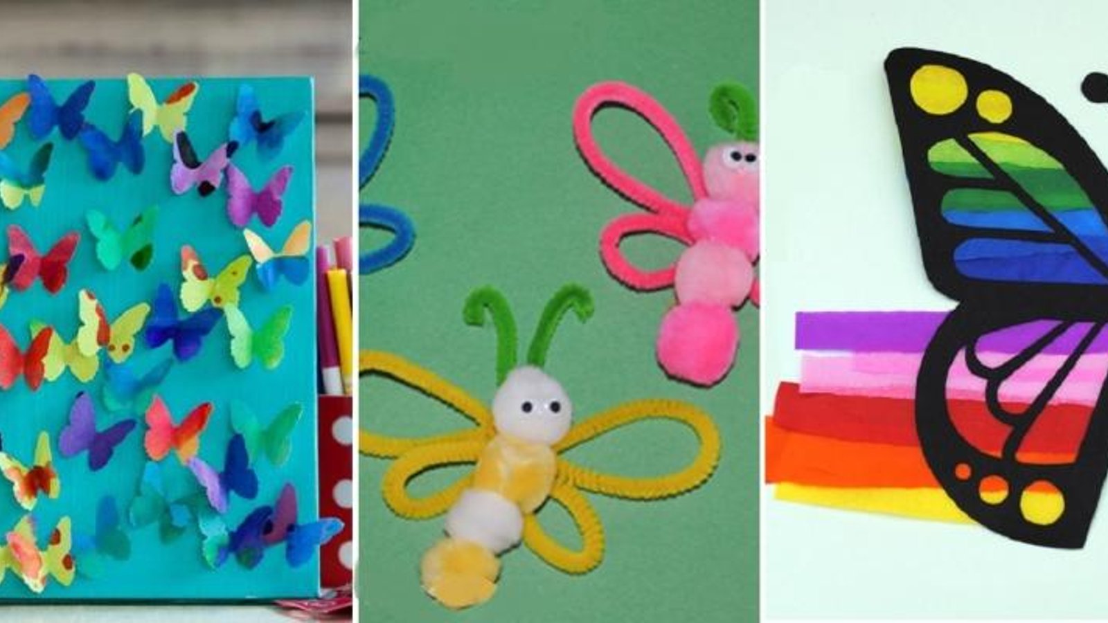 15 Magnifiques bricolages à faire avec les enfants, sur le thème des papillons! 