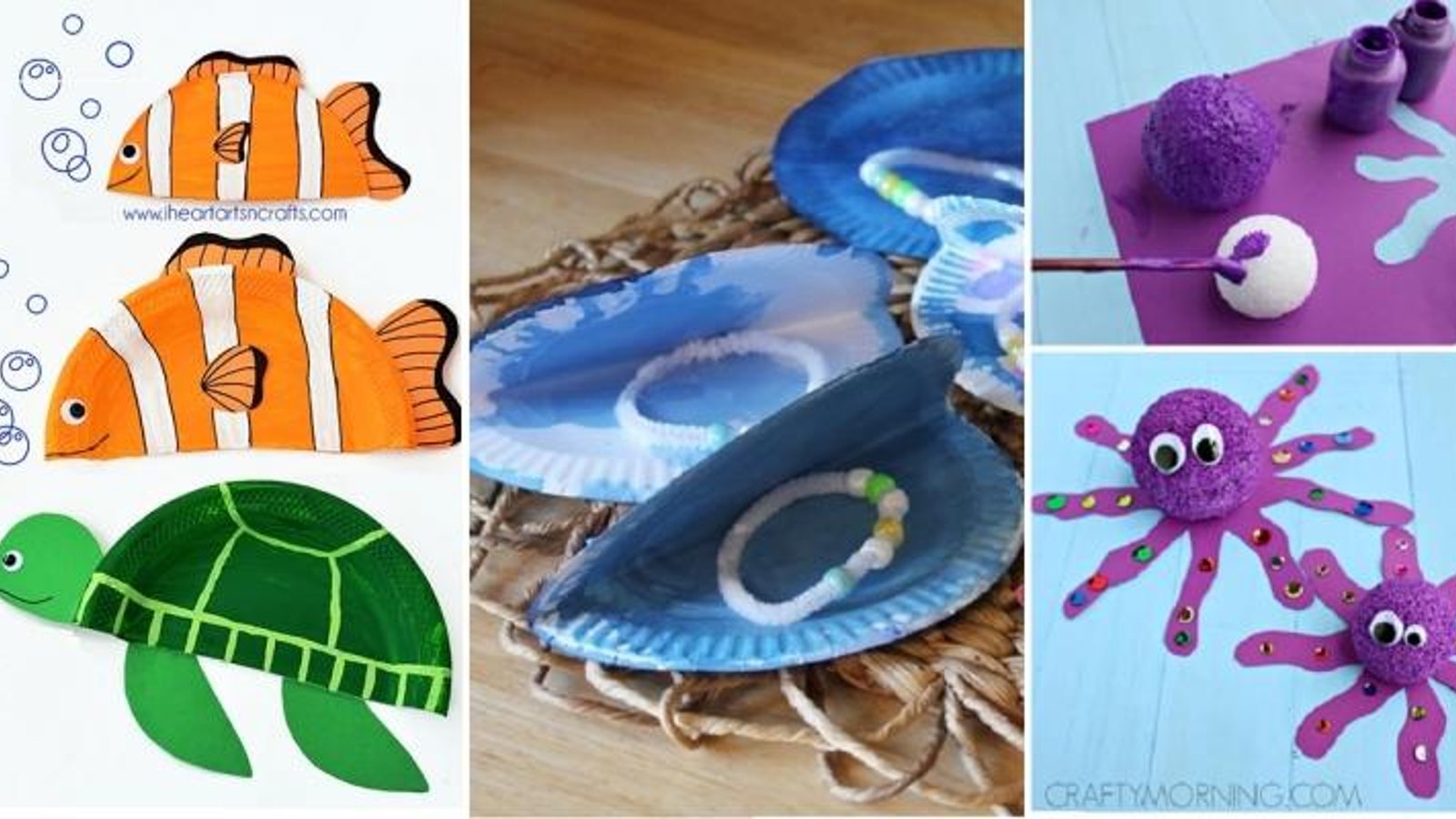18 Magnifiques bricolages pour enfants! 18 Créatures de la mer à bricoler! 