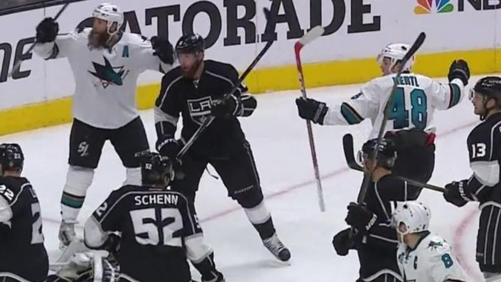 Unbelievably bad call by NHL officials cost a team a goal in the playoffs.