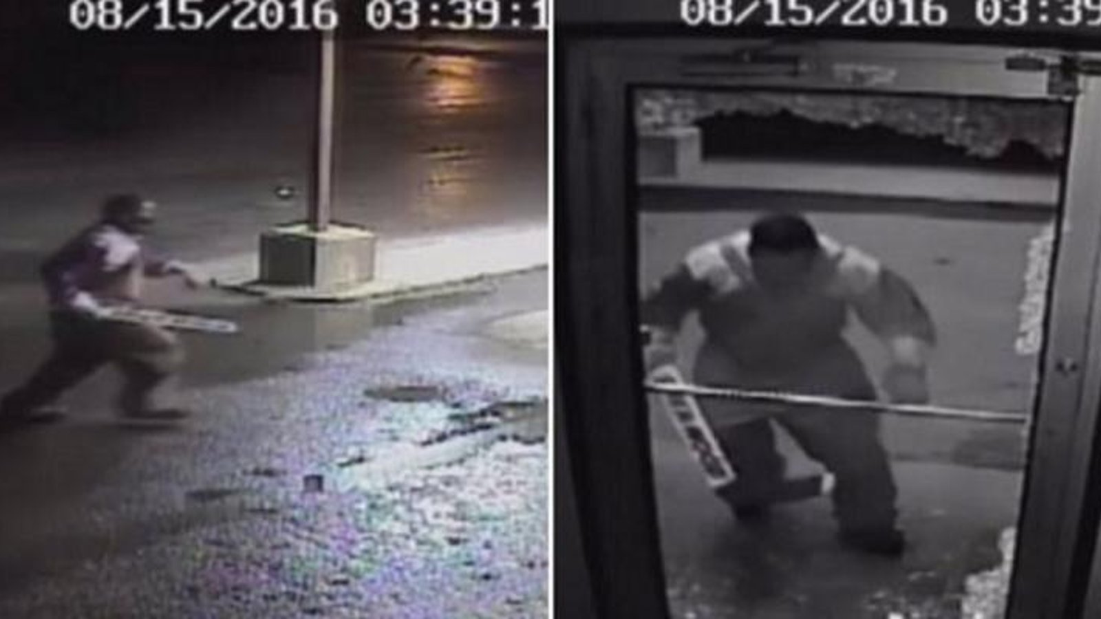 Police release security video of goalie robbing a liquor store!