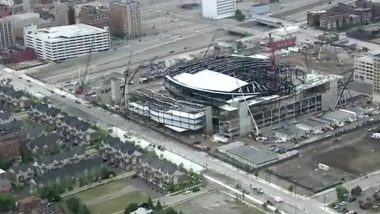 Video shows progress on Red Wings new “Little Caesars Arena.”