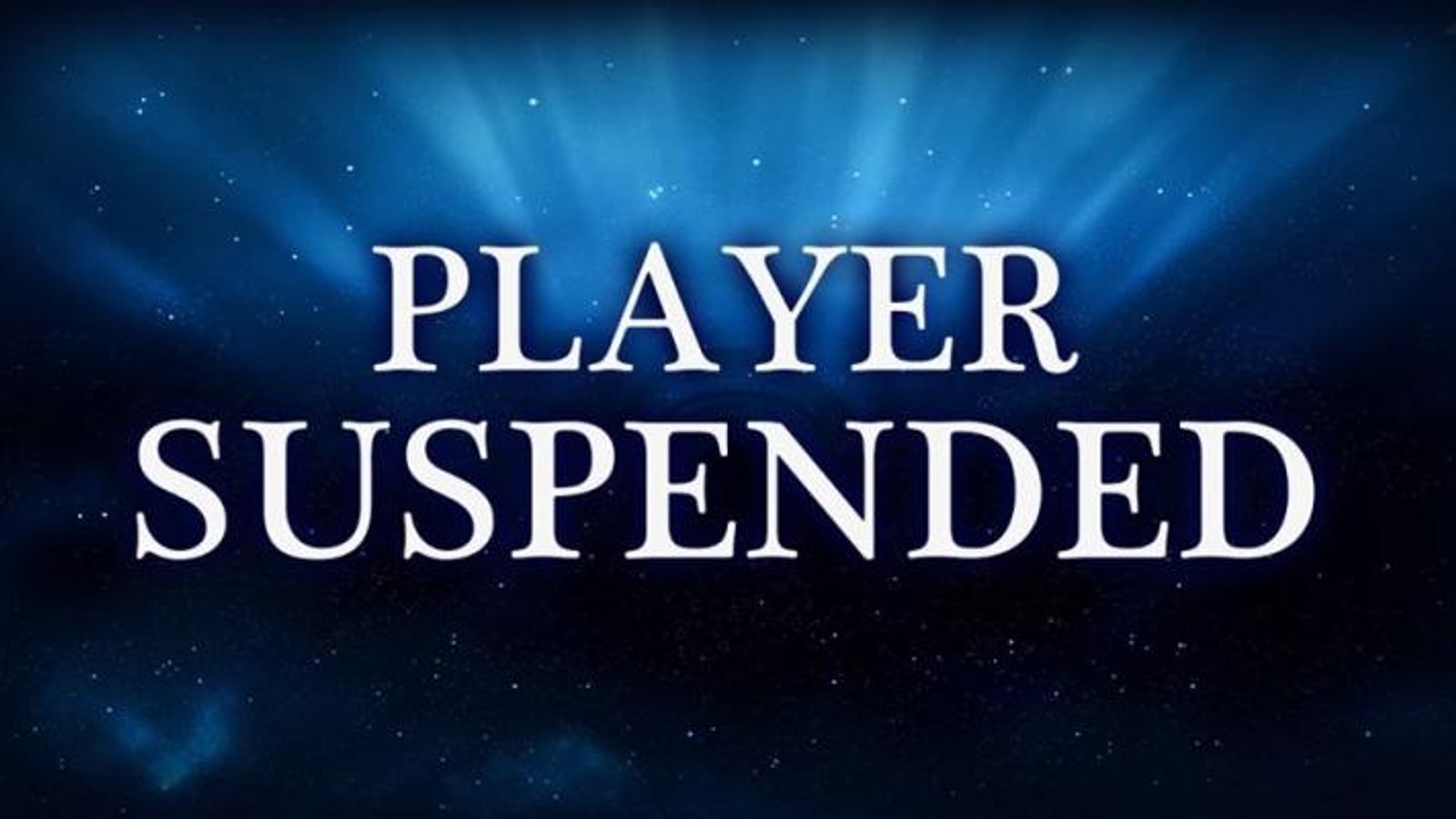 Player has been suspended for using Performance Enhancing Drugs.