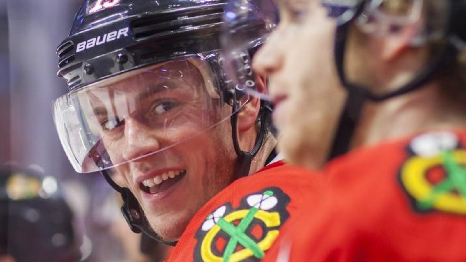 Joanthan Toews issues hilarious playoff challenge to Patrick Kane.
