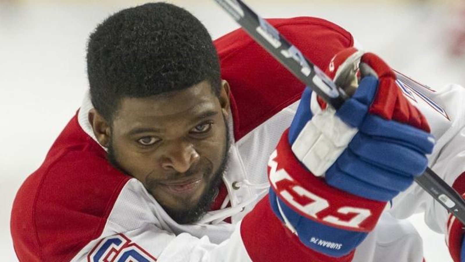 P.K. Subban takes out his own teammate with a shot to the face.