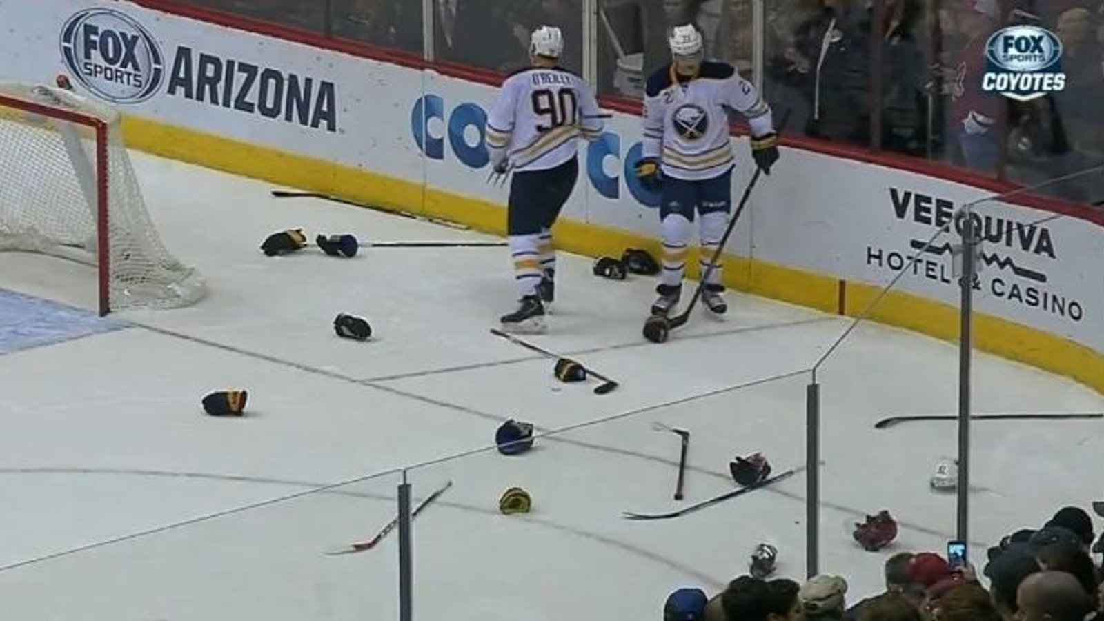 Post game scuffle turns into an all out brawl last night in the NHL.