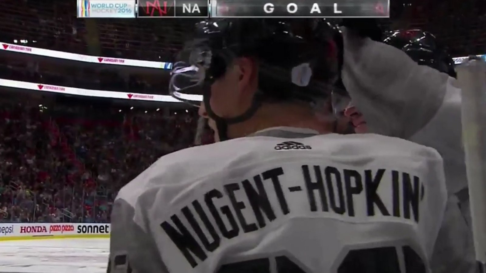 Ryan Nugent Hopkins outworks everyone on the ice and gets goal!
