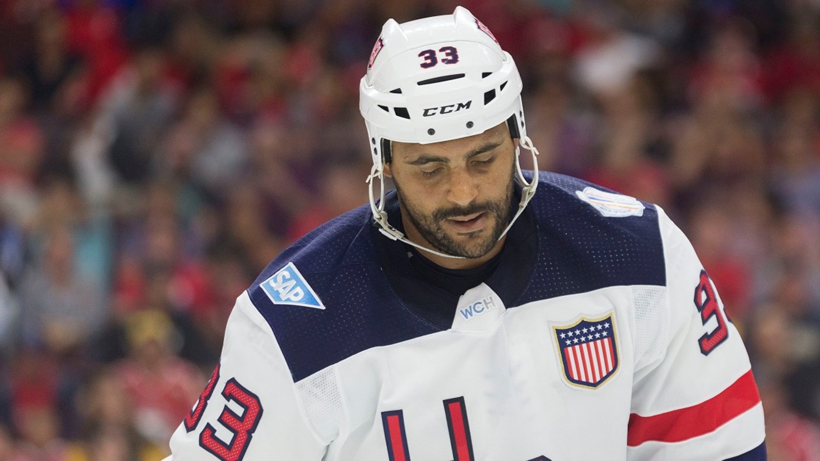 Dustin Byfuglien not a fan of Tortorella's decision to play him at forward.