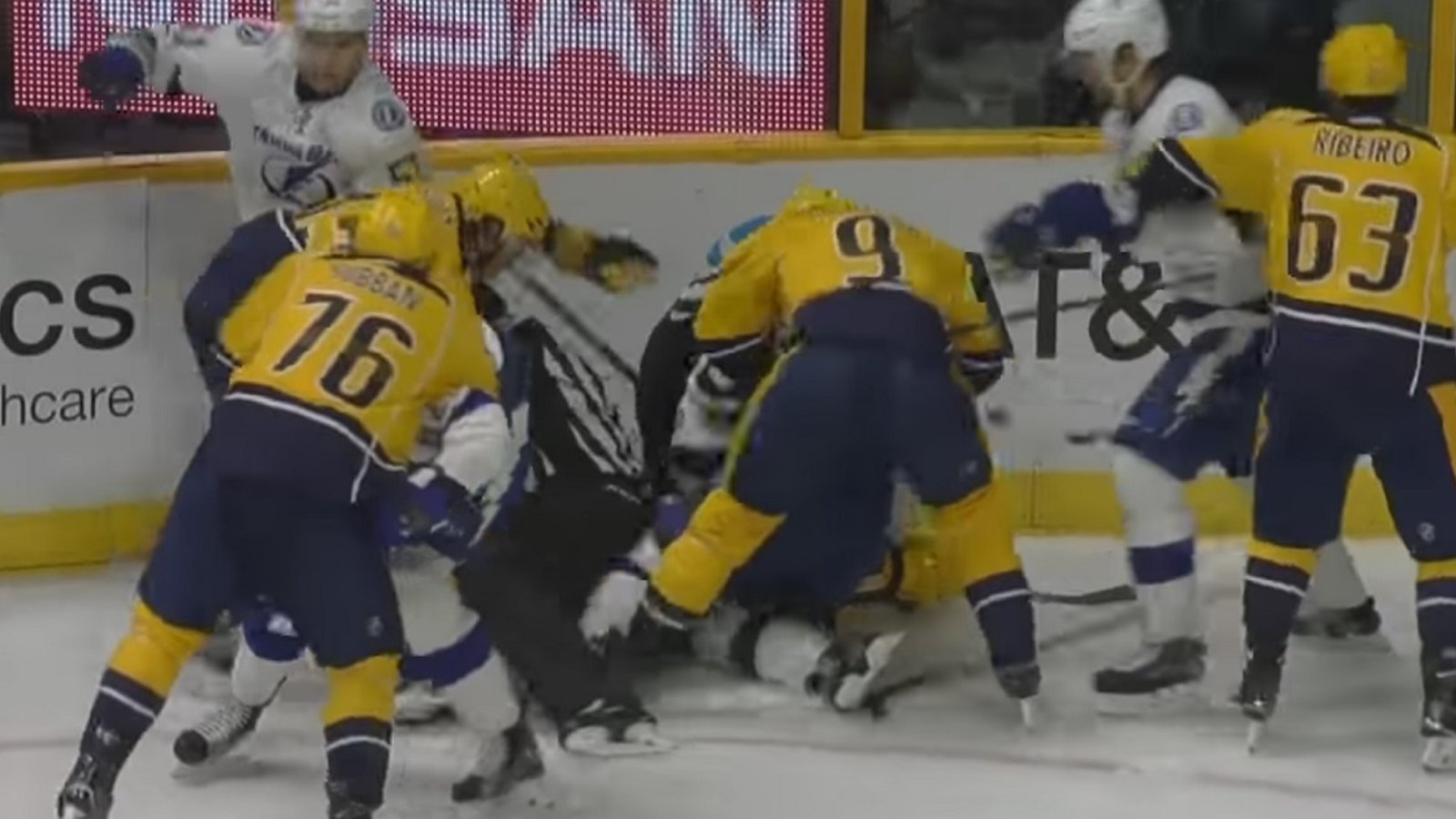 Brawl breaks out after a late blindside hit on Monday night!