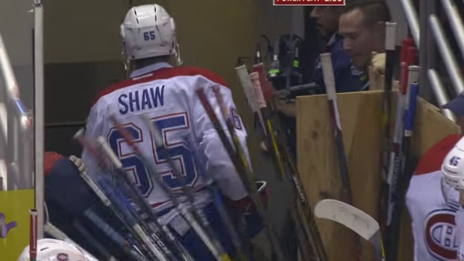 Andrew Shaw snaps in the penalty box, goes nuts, gets himself ejected from the game.