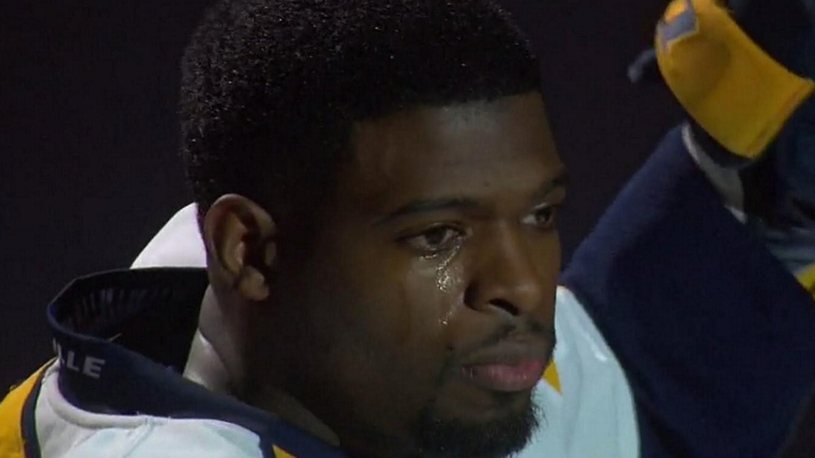 Must see: Subban salutes a roaring Montreal crowd with tears pouring down his face.